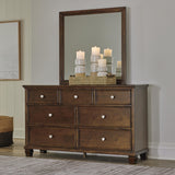 Danabrin California King Panel Bed, Dresser and Mirror - B685B13