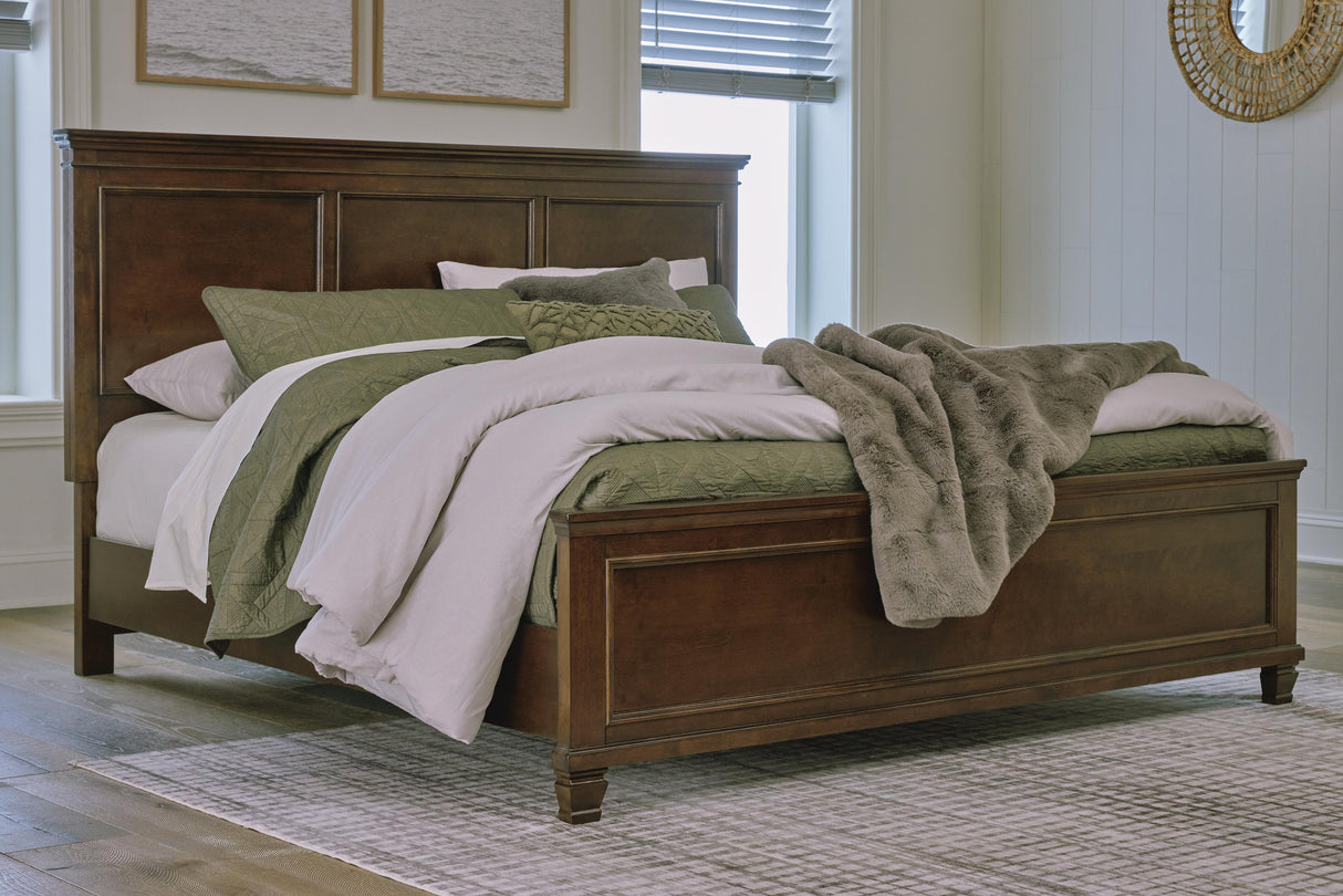 Danabrin King Panel Bed, Dresser, Mirror and Nightstand - B685B14