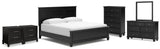 Lanolee King Panel Bed, Dresser, Mirror, Chest and 2 Nightstands - B687B28