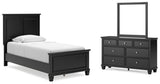 Lanolee Twin Panel Bed, Dresser and Mirror - B687B3