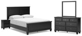 Lanolee Queen Panel Bed, Dresser, Mirror and Nightstand - B687B15