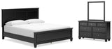 Lanolee California King Panel Bed, Dresser and Mirror - B687B14
