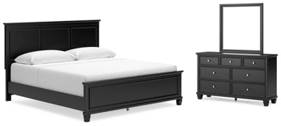 Lanolee King Panel Bed, Dresser and Mirror - B687B13