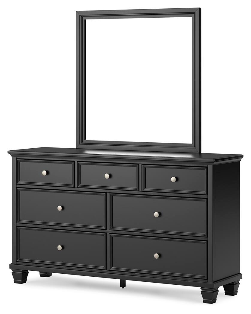 Lanolee King Panel Bed, Dresser, Mirror and Nightstand - B687B31