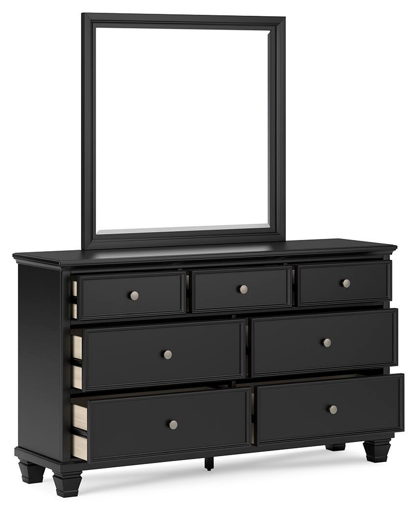 Lanolee King Panel Bed, Dresser, Mirror and Nightstand - B687B31