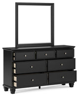 Lanolee King Panel Bed, Dresser, Mirror and Nightstand - B687B31