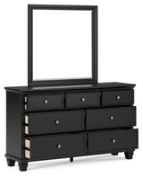 Lanolee King Panel Bed, Dresser, Mirror and Nightstand - B687B31