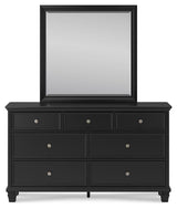 Lanolee King Panel Bed, Dresser, Mirror and Nightstand - B687B31