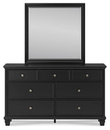 Lanolee King Panel Bed, Dresser and Mirror - B687B13