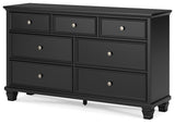 Lanolee California King Panel Bed, Dresser, Chest and 2 Nightstands - B687B32