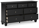 Lanolee California King Panel Bed, Dresser, Chest and 2 Nightstands - B687B32