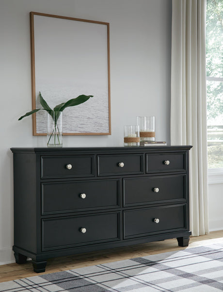 Lanolee California King Panel Bed, Dresser, Chest and 2 Nightstands - B687B32