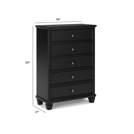 Lanolee California King Panel Bed, Dresser, Chest and 2 Nightstands - B687B32