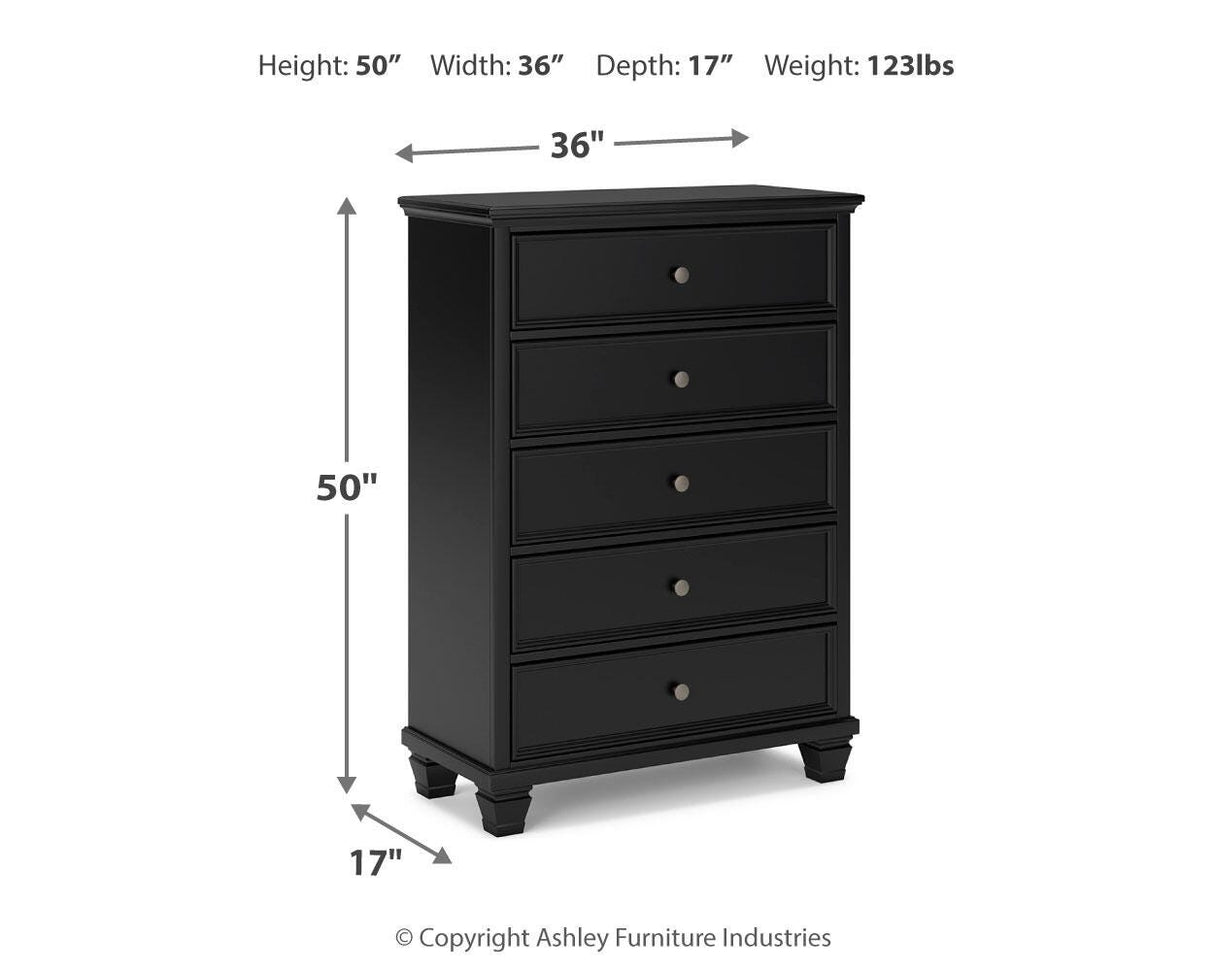 Lanolee Full Panel Bed and Chest - B687B12