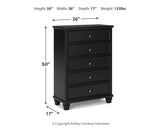 Lanolee Full Panel Bed and Chest - B687B12