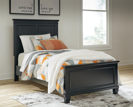 Lanolee Twin Panel Bed, Dresser and Mirror - B687B3