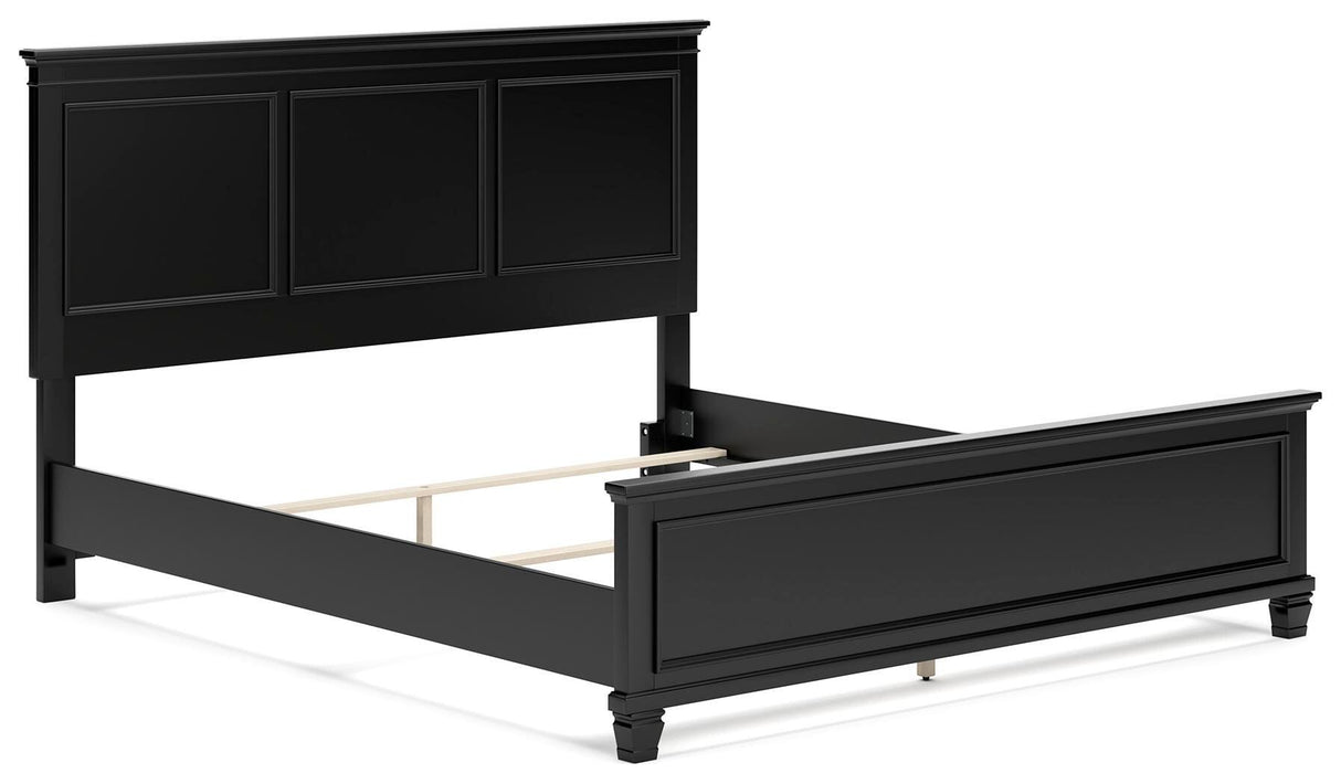 Lanolee California King Panel Bed, Dresser and Mirror - B687B14