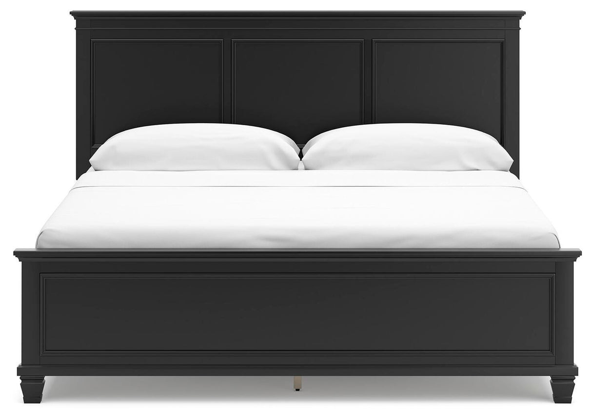 Lanolee California King Panel Bed, Dresser and Mirror - B687B14