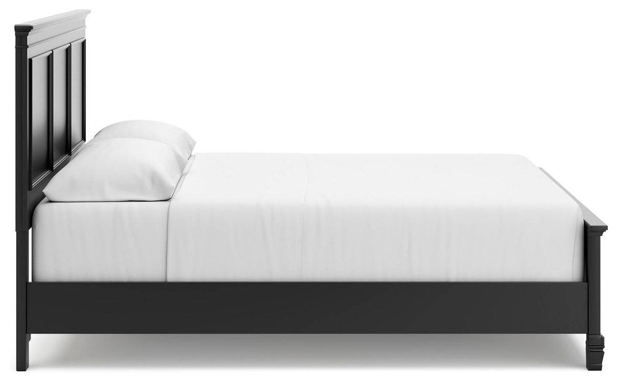 Lanolee California King Panel Bed, Dresser and Mirror - B687B14