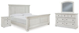 Robbinsdale Queen Panel Bed, Dresser, Mirror and Nightstand - B742B40