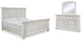 Robbinsdale Queen Panel Bed, Dresser and Mirror - B742B4
