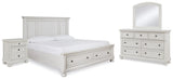 Robbinsdale Queen Storage Bed, Dresser, Mirror and Nightstand - B742B28