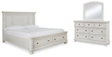 Robbinsdale Queen Panel Storage Bed, Dresser and Mirror - B742B30
