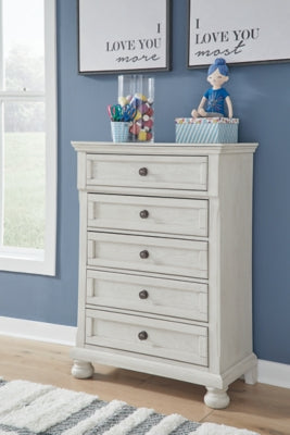 Robbinsdale Twin over Full Bunk Bed, Dresser and Chest - B742B32