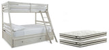 Robbinsdale Twin over Full with Storage and Mattresses - B742B39