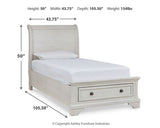 Robbinsdale Twin Sleigh Storage Bed and Dresser - B742B26