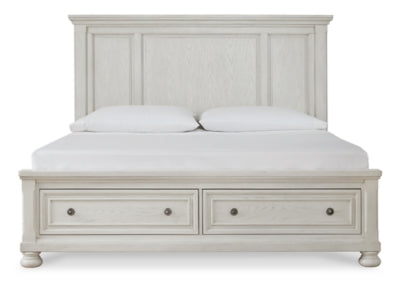 Robbinsdale Queen Storage Bed, Dresser, Mirror and Nightstand - B742B28