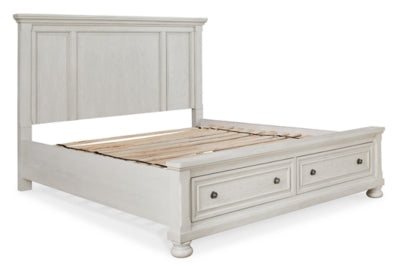 Robbinsdale Queen Storage Bed, Dresser, Mirror and Nightstand - B742B28