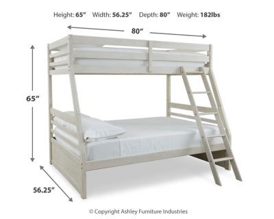 Robbinsdale Twin over Full Bunk Bed and Mattresses - B742B46