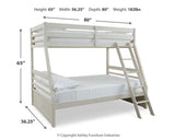 Robbinsdale Twin over Full Bunk Bed and Mattresses - B742B46