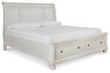 Robbinsdale Queen Sleigh Bed with Storage - B742B3