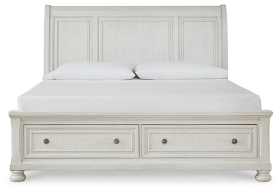 Robbinsdale California King Sleigh Bed with Storage - B742B9