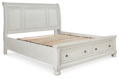 Robbinsdale California King Sleigh Bed with Storage - B742B9