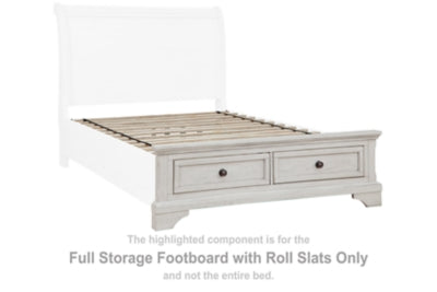 Robbinsdale Full Storage Footboard with Roll Slats - B742-84S