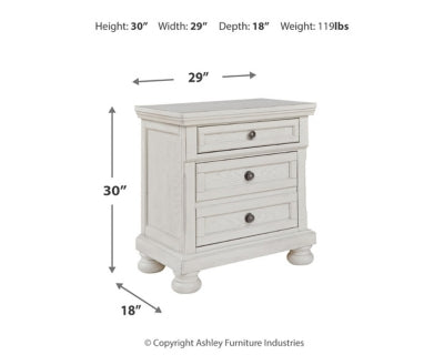 Robbinsdale Queen Storage Bed, Dresser, Mirror and Nightstand - B742B28