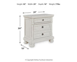 Robbinsdale Full Sleigh Storage Bed, Chest and Nightstand - B742B48