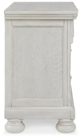 Robbinsdale Queen Storage Bed, Dresser, Mirror and Nightstand - B742B28