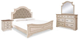 Realyn California King Panel Bed, Dresser, Mirror and Nightstand - B743B31