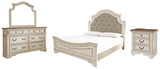 Realyn King Bed with Mirrored Dresser and Nightstand - B743B23
