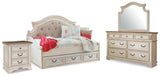Realyn Twin Day Bed with Storage, Dresser, Mirror and Nightstand - B743B94