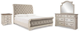 Realyn King Sleigh Bed, Dresser Mirror and Nightstand - B743B65