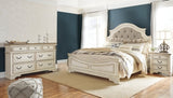 Realyn King Upholstered Panel Bed and Dresser - B743B38