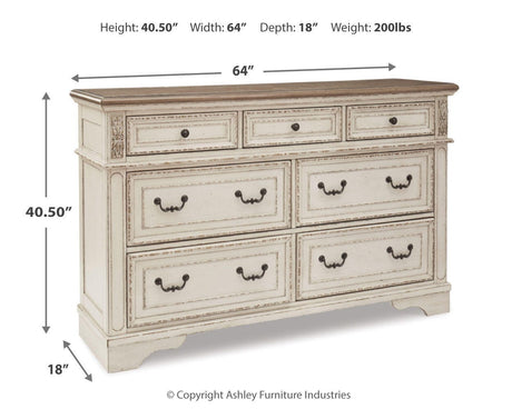 Realyn Dresser and 2 Nightstands - B743B39