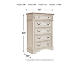 Realyn King Panel Bed, Dresser, Mirror, Chest and 2 Nightstands - B743B48