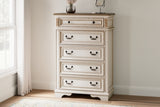 Realyn Queen Upholstered Panel Bed and Chest - B743B54