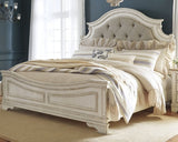 Realyn Queen Panel Bed, Dresser, Mirror and Chest - B743B28